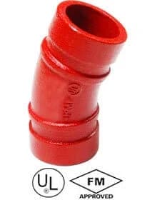 Grooved 22.5° elbow