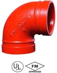 Grooved 90° elbow