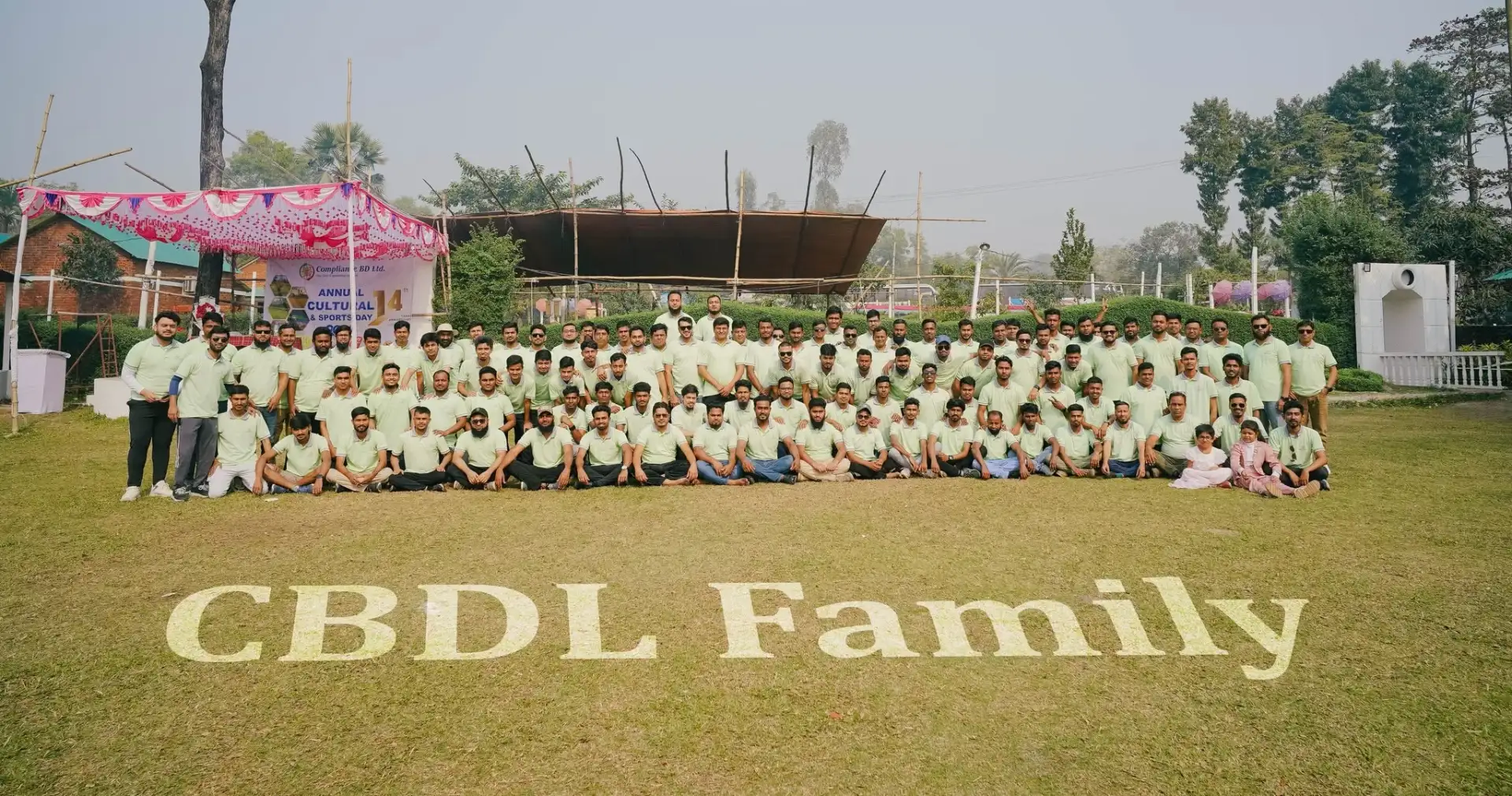 Compliance BD Ltd. team gathered at a company cultural and sports event in Bangladesh